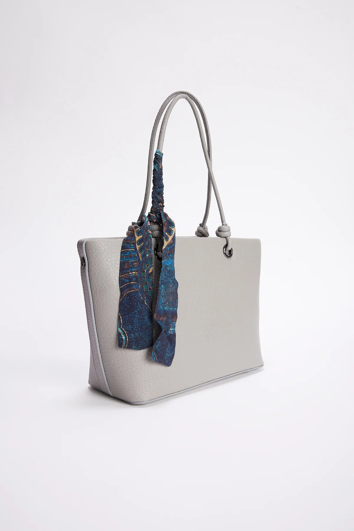 Classic Women's Shoulder Bag with Scarf Detail