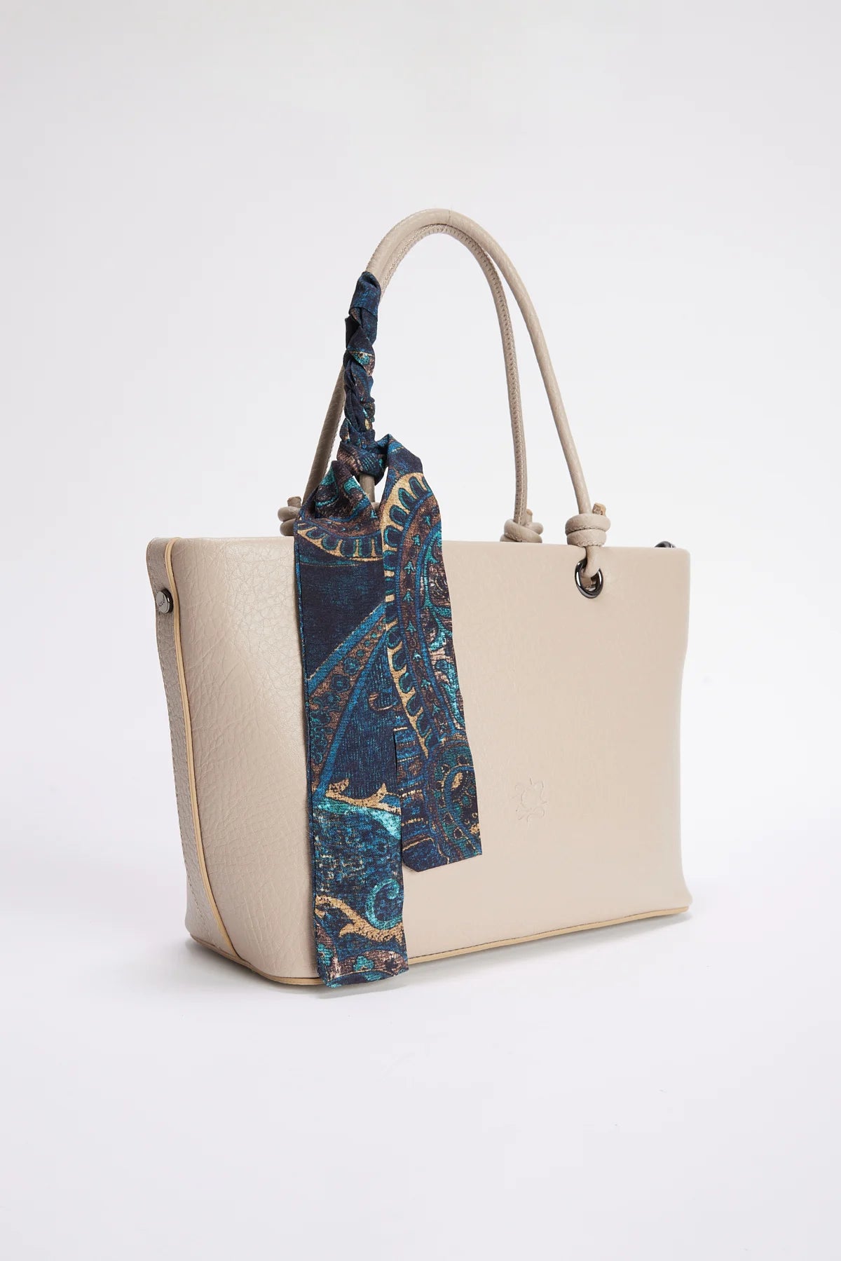 Classic Women's Shoulder Bag with Scarf Detail