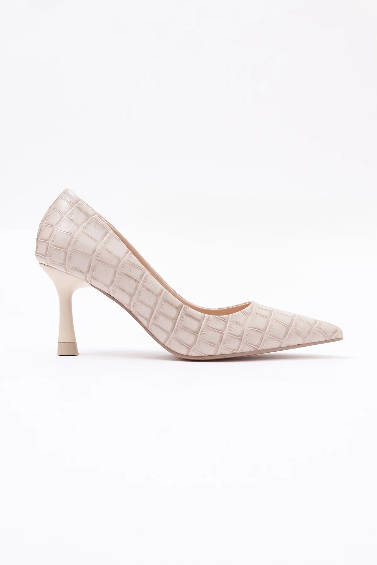 Women's Crocodile Pattern Pointed Toe High Heel Shoes