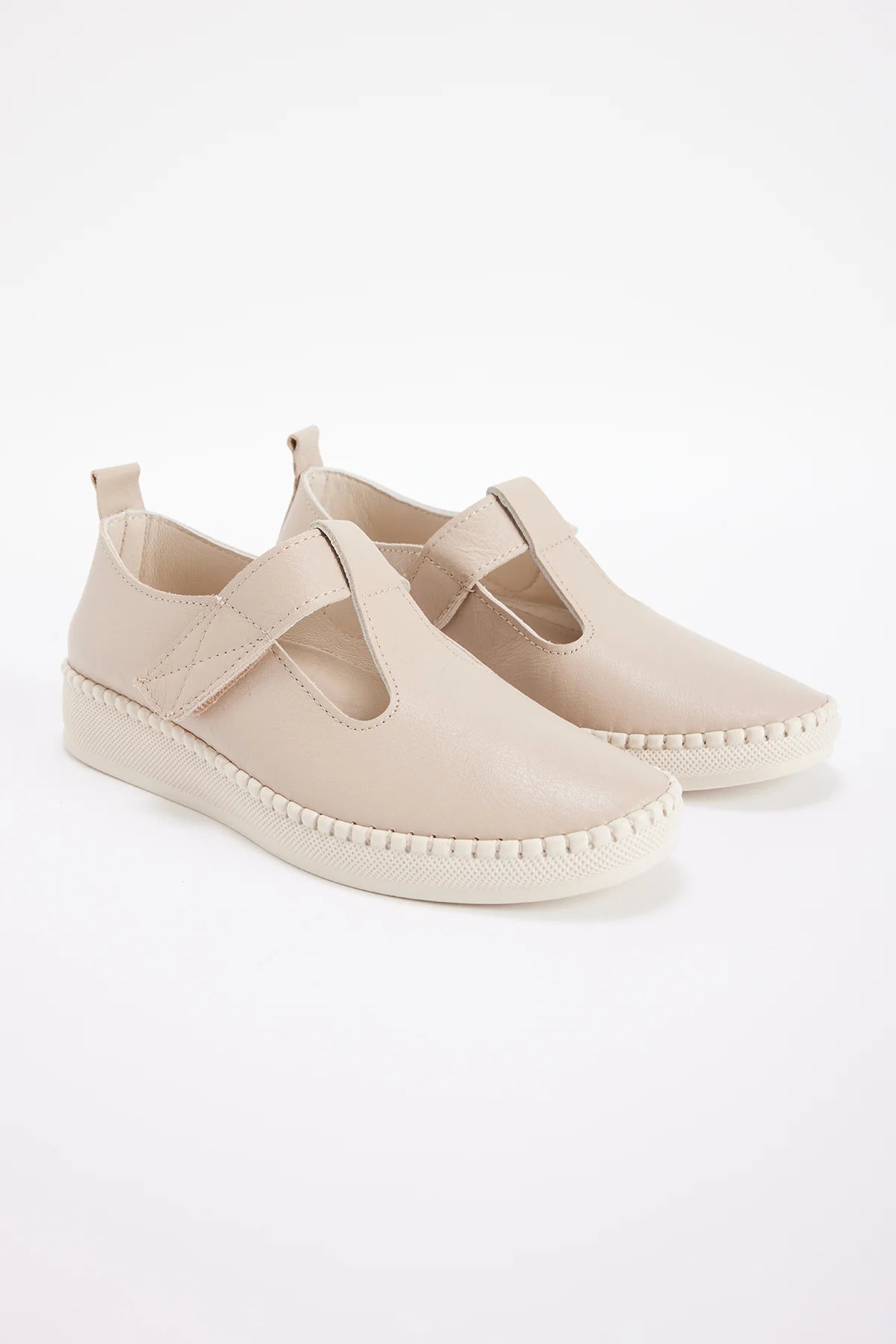 Women's Velcro T-Strap Ballerinas