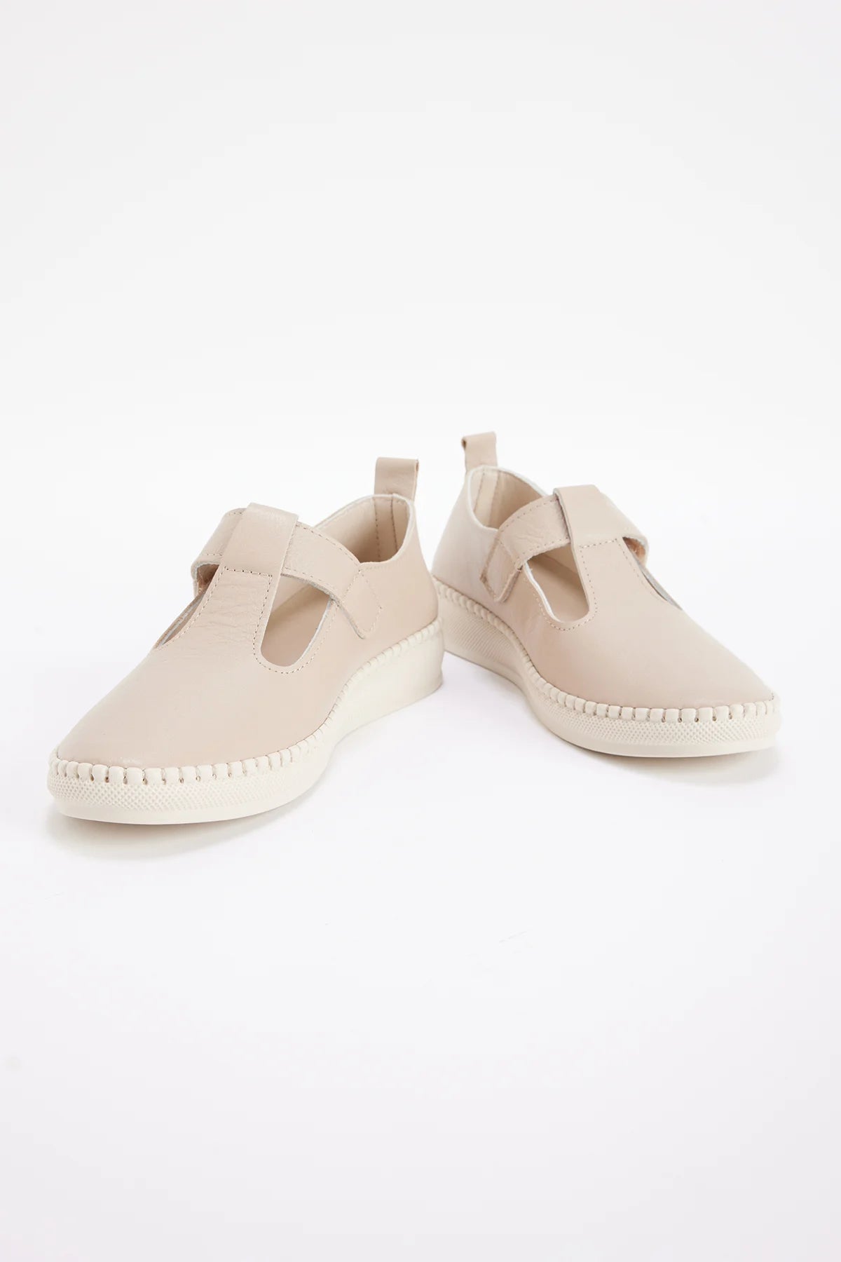 Women's Velcro T-Strap Ballerinas