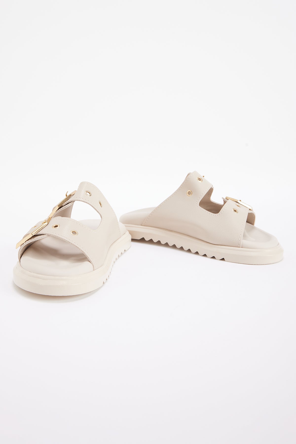 Women's Chunky Sole Double Strap Slippers