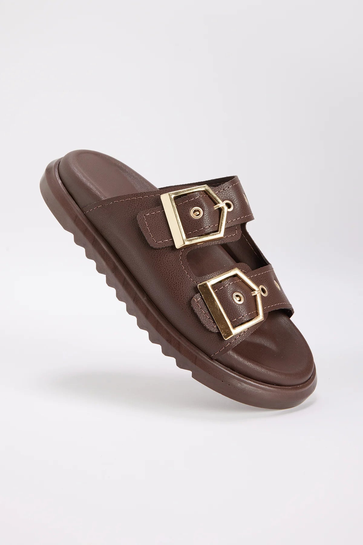 Women's Chunky Sole Double Strap Slippers