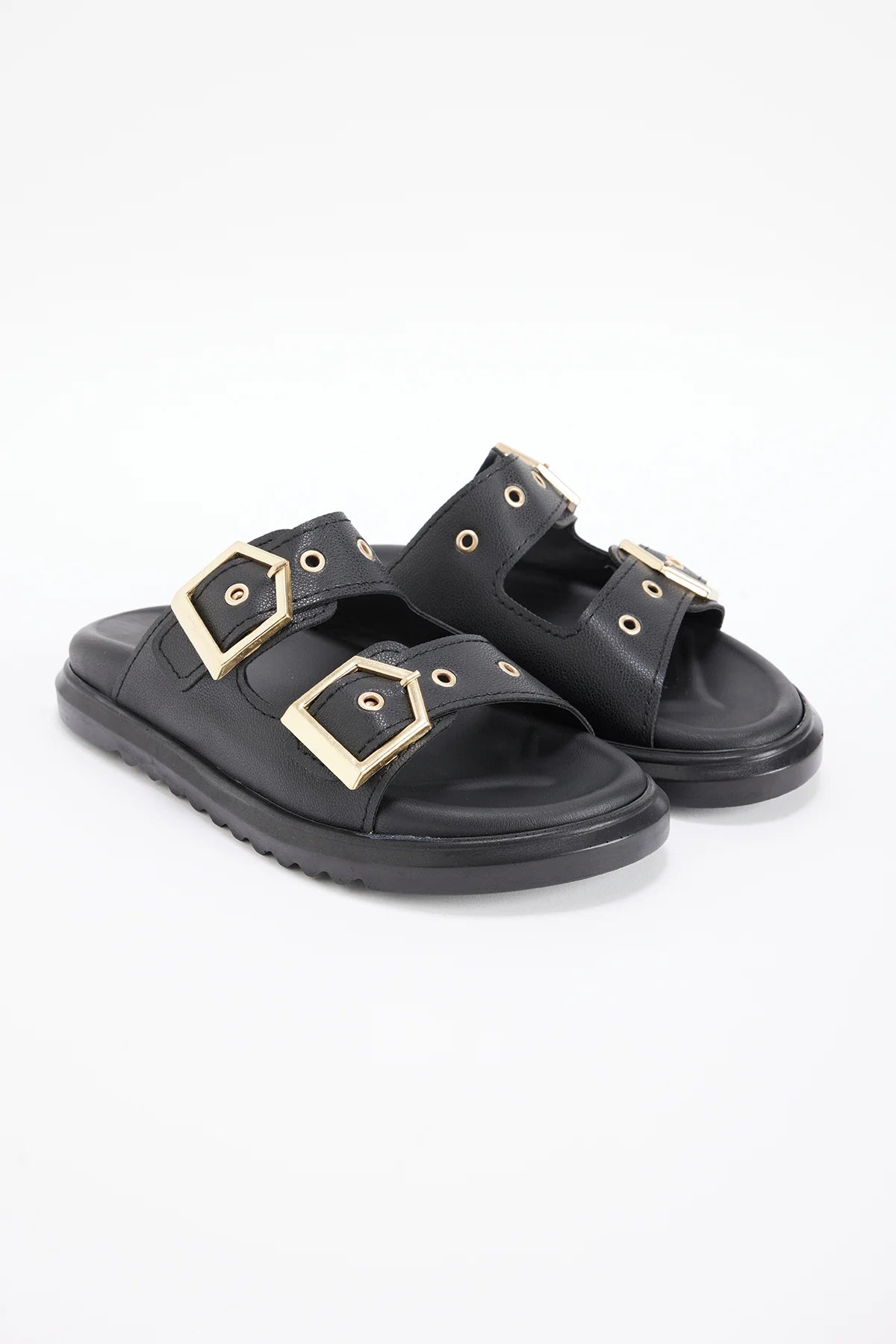 Women's Chunky Sole Double Strap Slippers