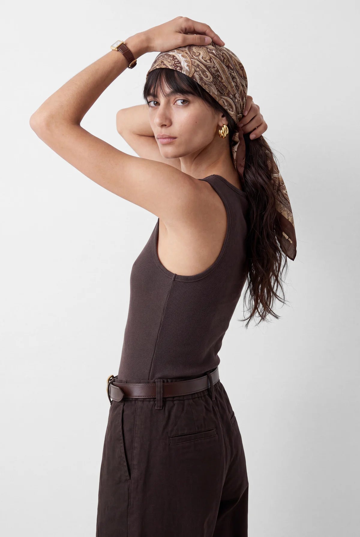 Women's Square Neck Ribbed Tank Top