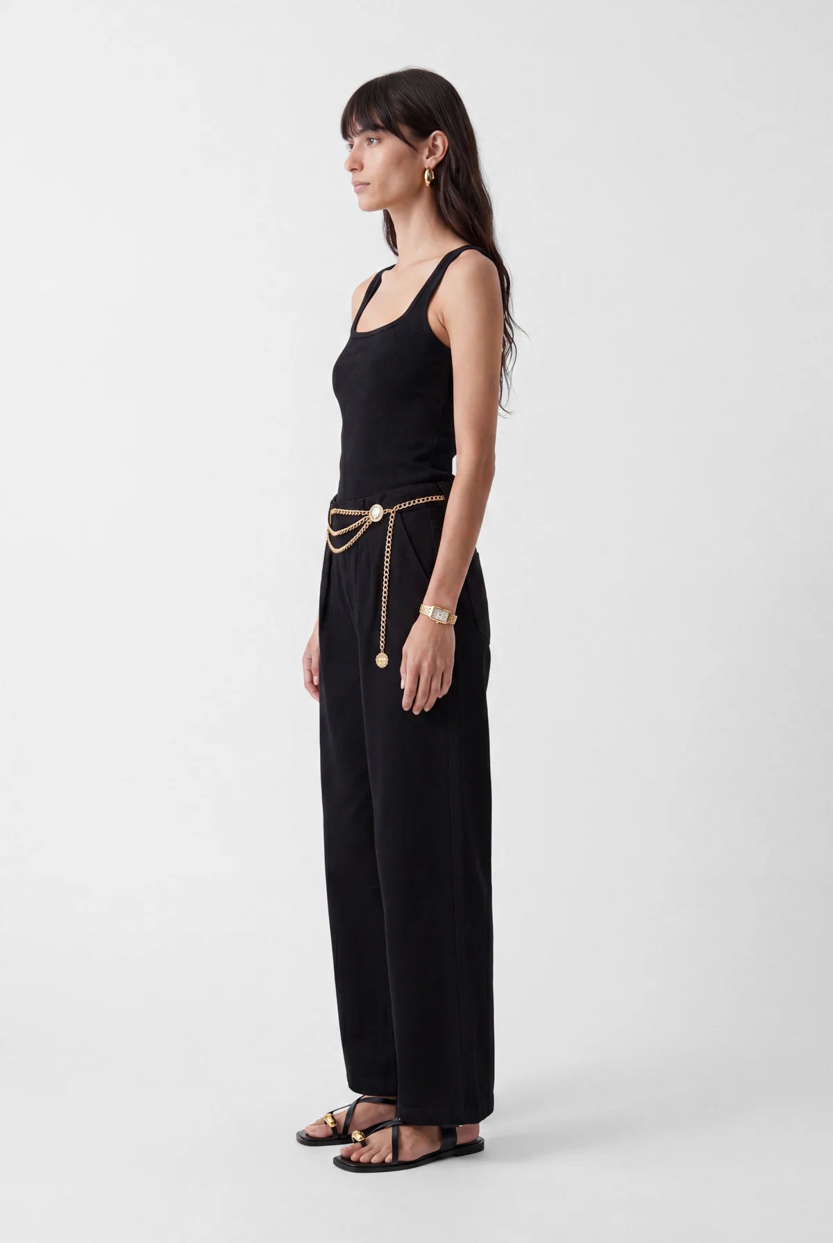 Women's Square Neck Ribbed Tank Top