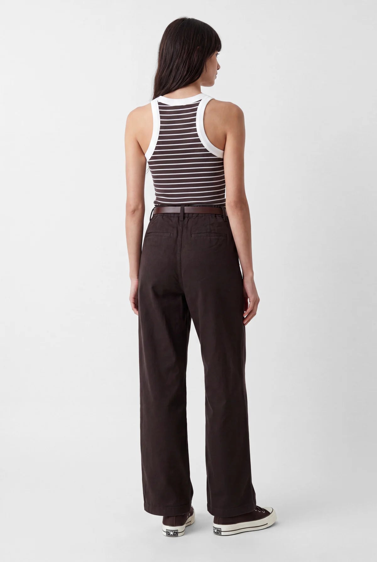 Women's Striped Halter Neck Tank Top