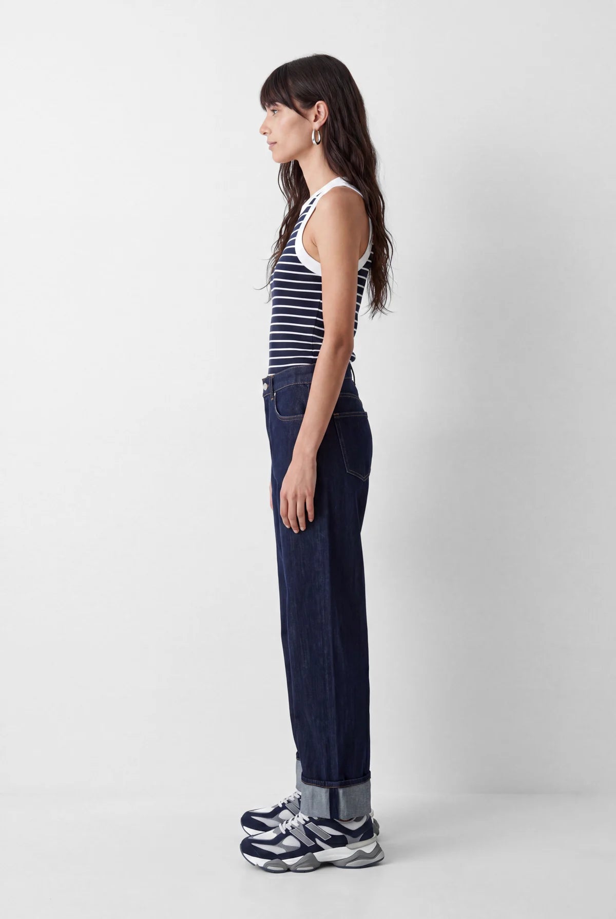 Women's Striped Halter Neck Tank Top