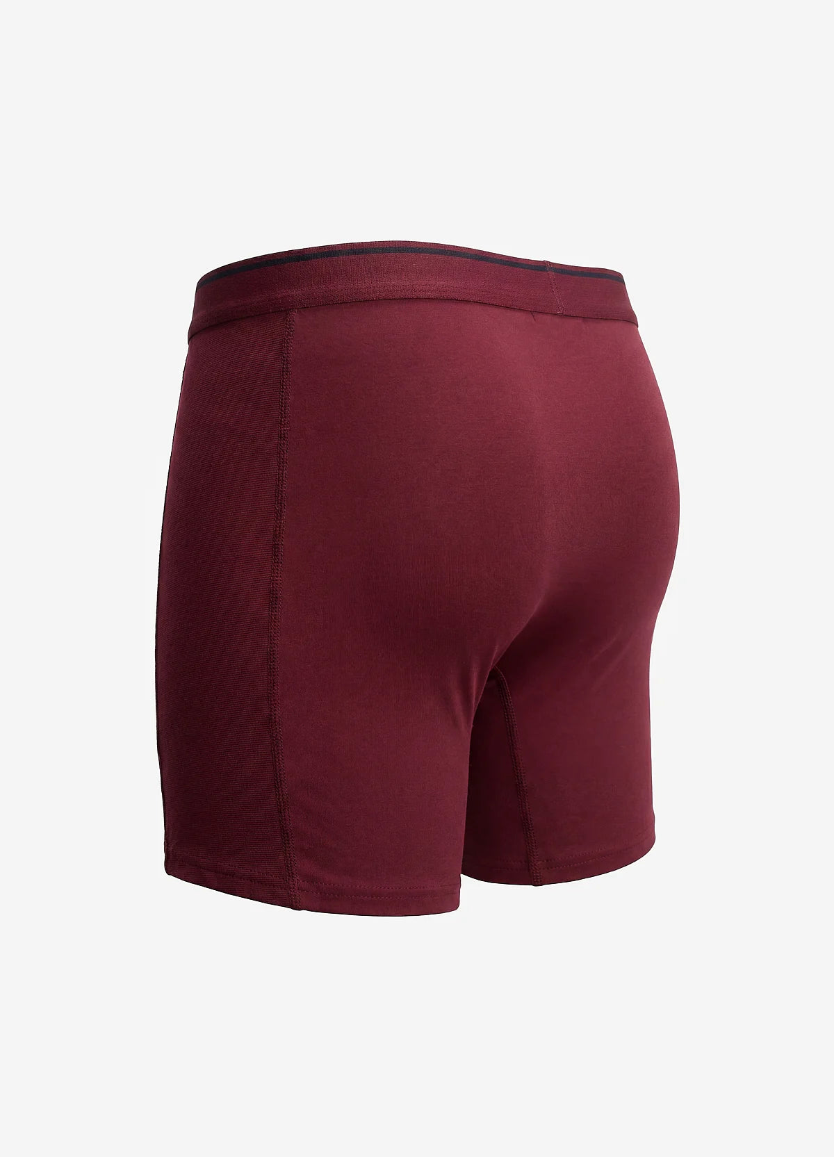 Men's Solid Color Stitching Regular Fit Boxer Shorts