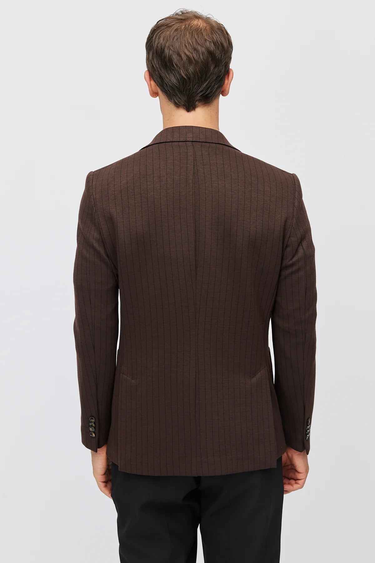 Men's Mono Collar Jacket with Patch Pockets