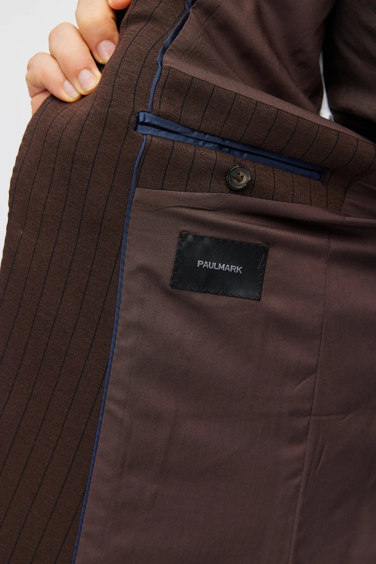 Men's Mono Collar Jacket with Patch Pockets