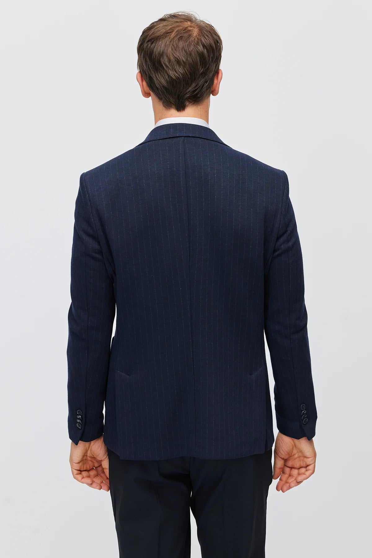 Men's Mono Collar Jacket with Patch Pockets