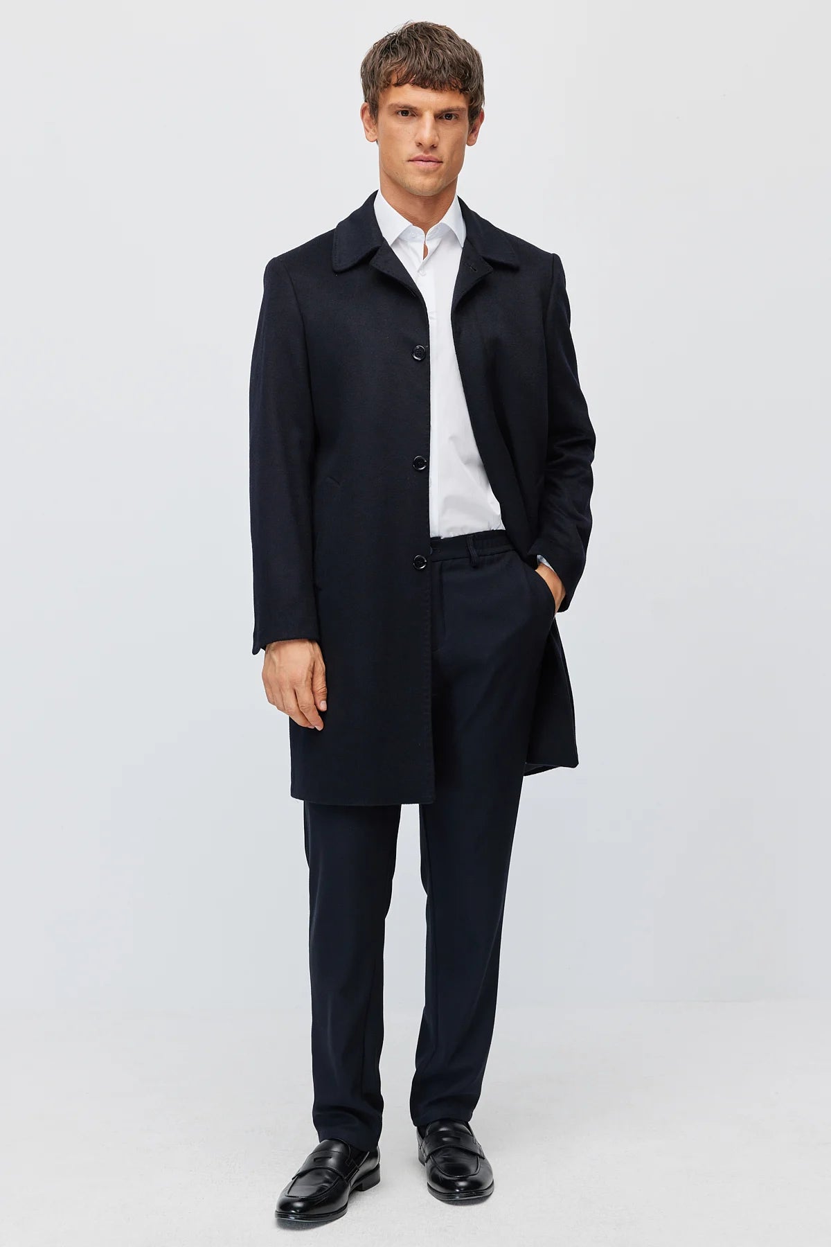 Men's Classic Collar Button-Down Coat