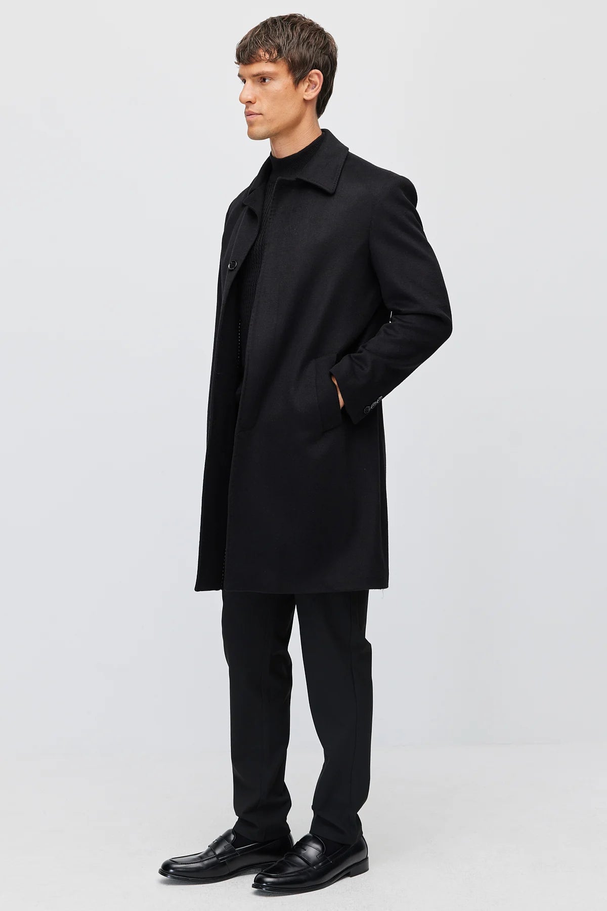 Men's Classic Collar Button-Down Coat