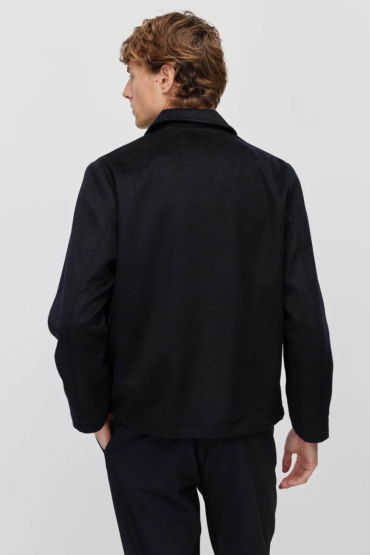 Men's Classic Collar Zip-Up Jacket