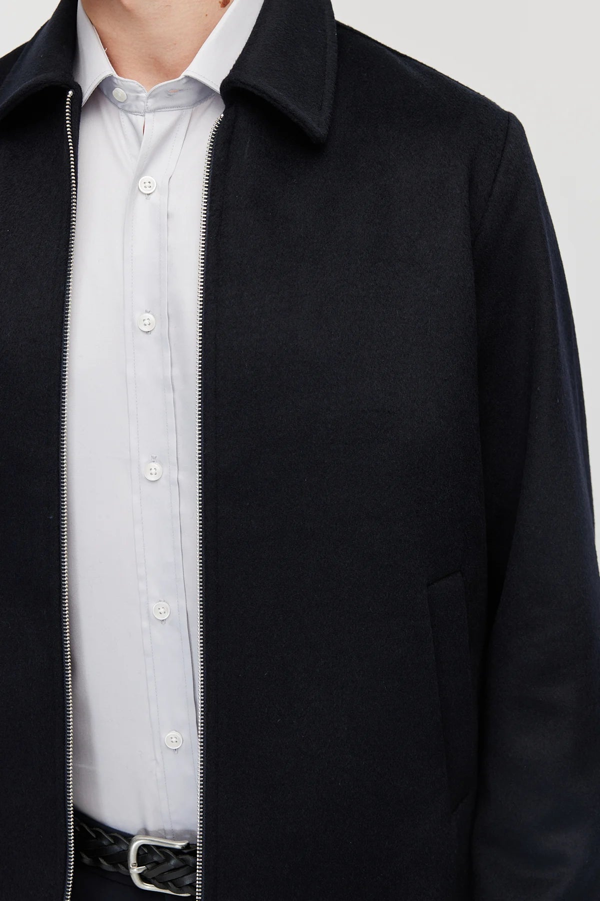 Men's Classic Collar Zip-Up Jacket