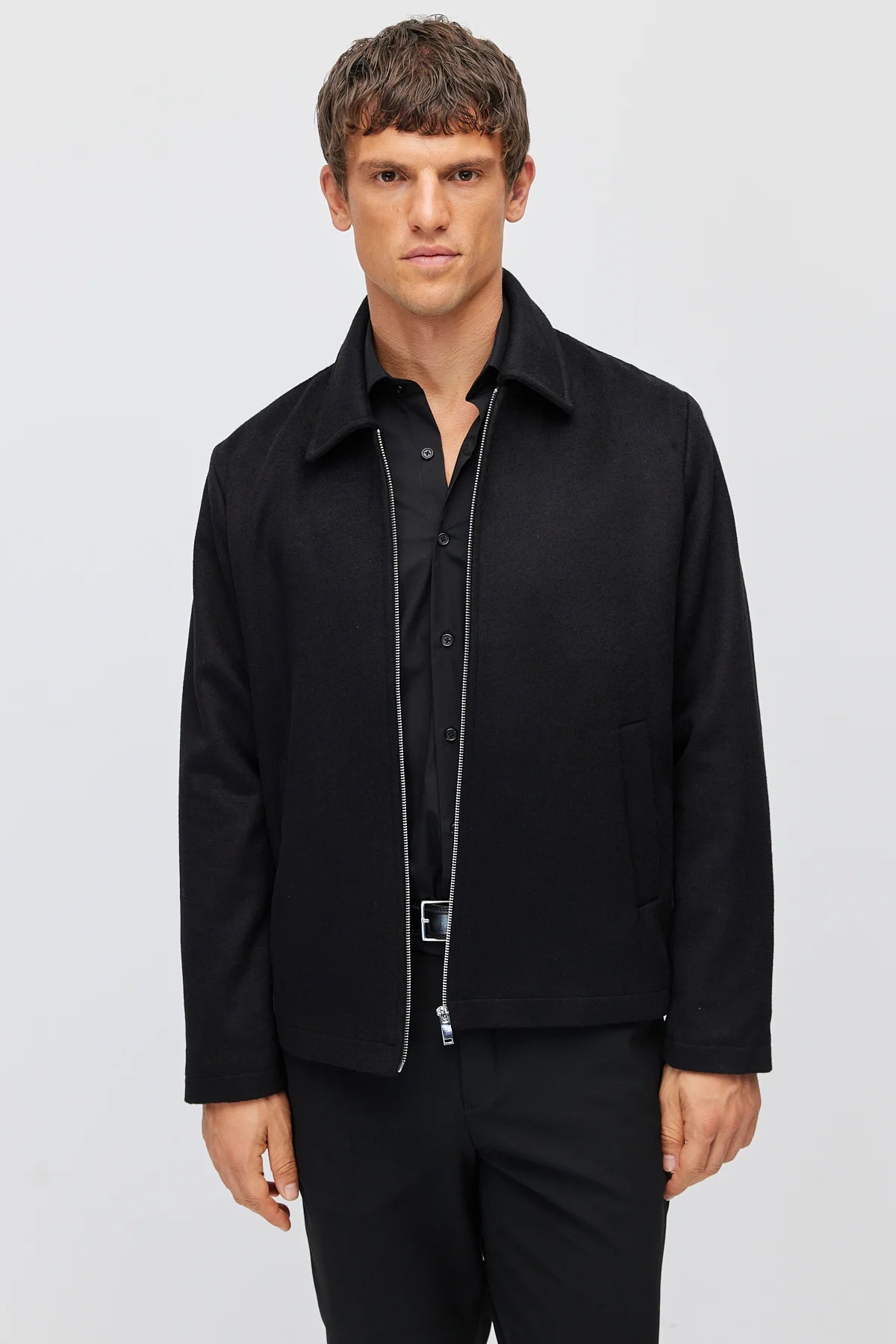 Men's Classic Collar Zip-Up Jacket
