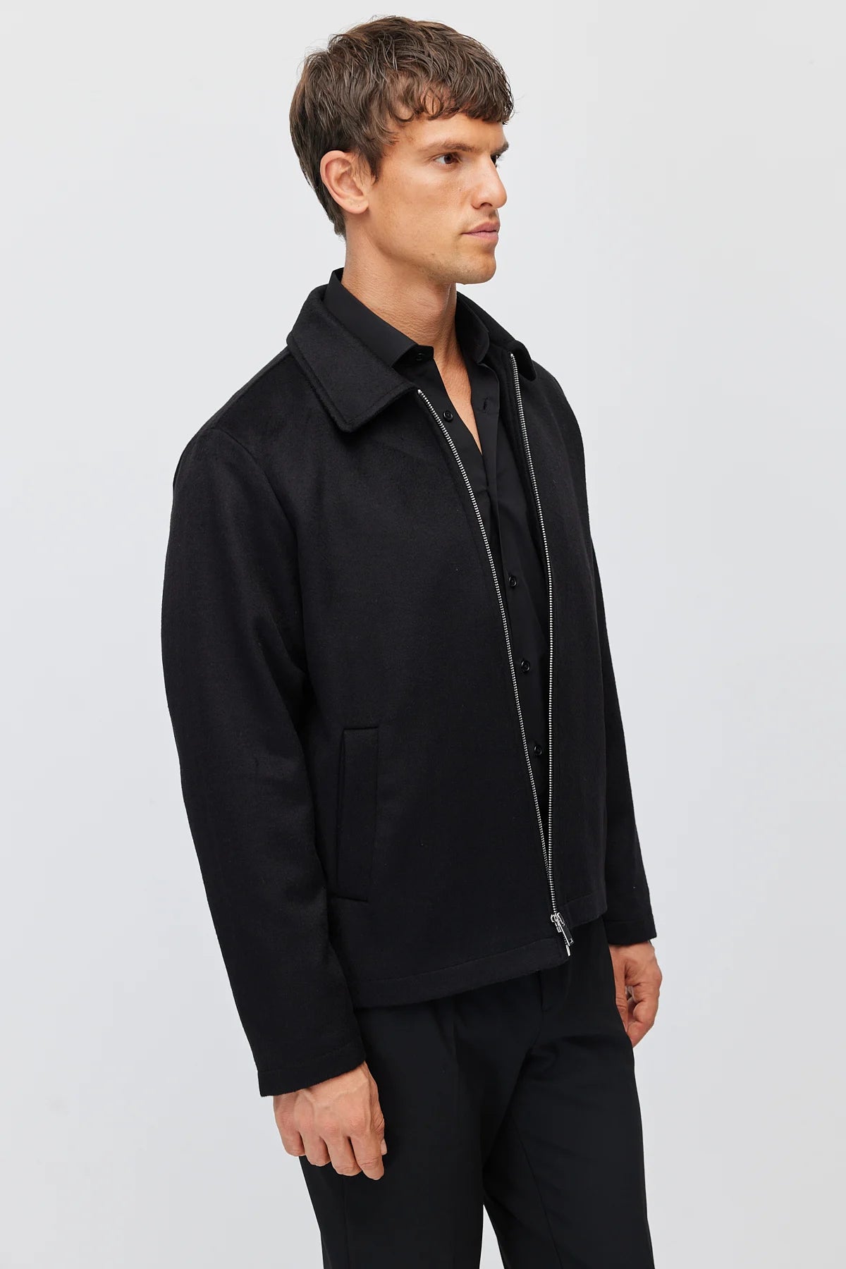 Men's Classic Collar Zip-Up Jacket
