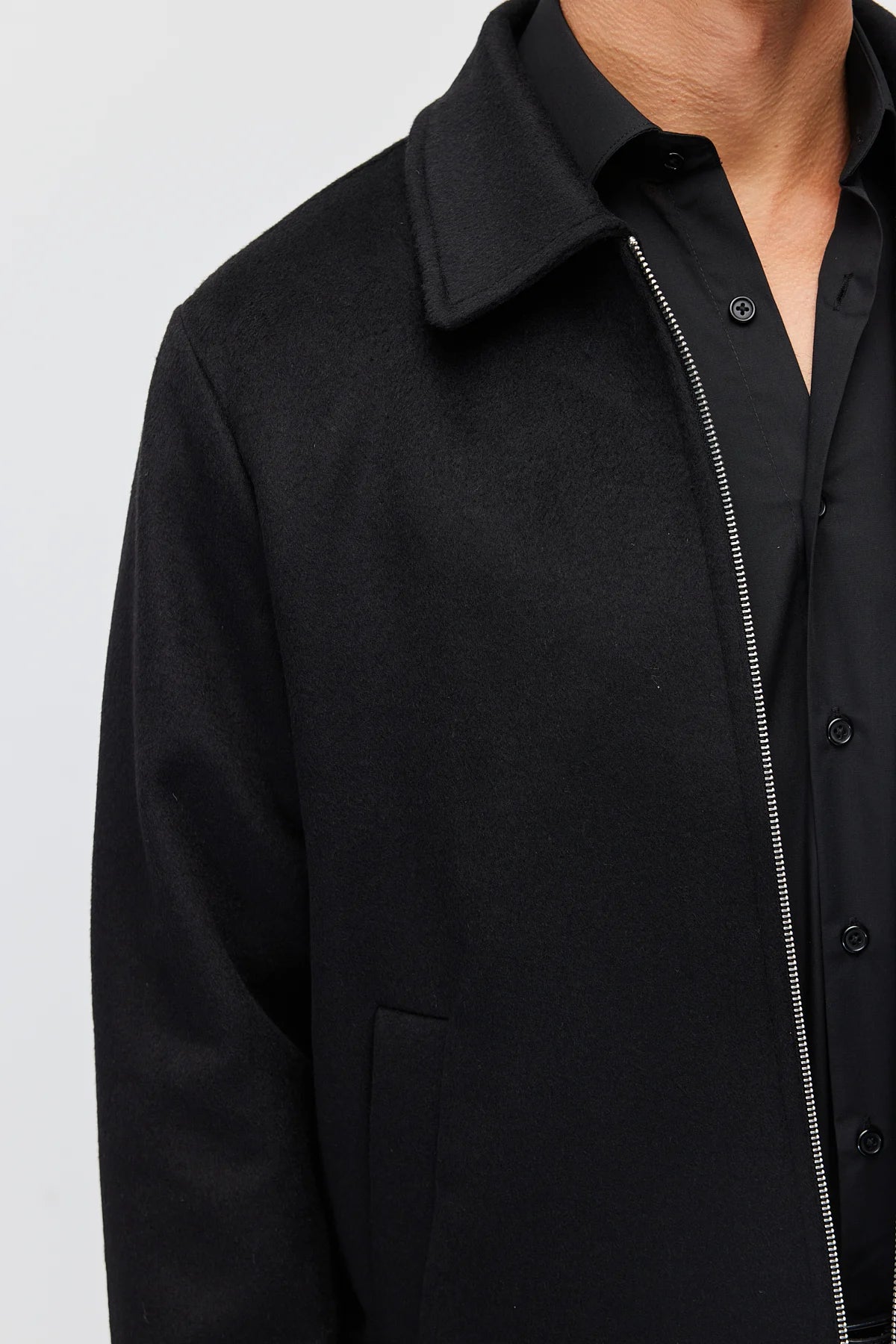 Men's Classic Collar Zip-Up Jacket
