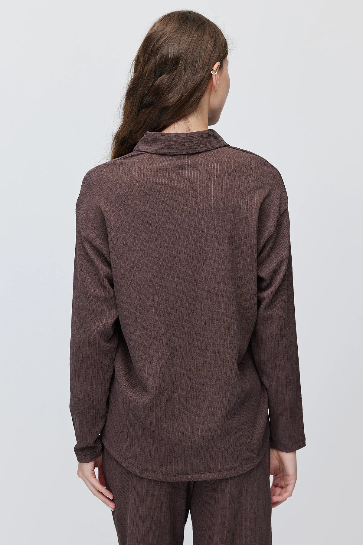 Women's drop-shoulder long-sleeve shirt