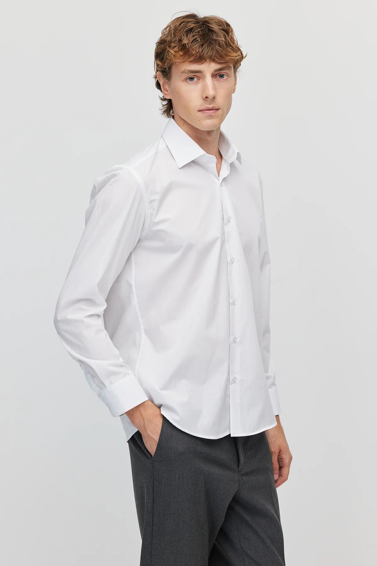 Men's Classic Collar Plain Shirt