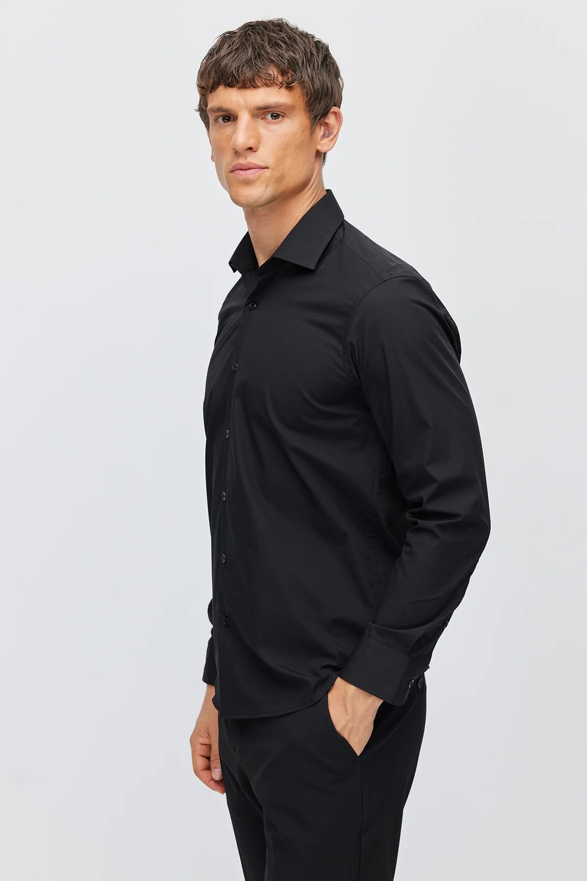 Men's Classic Collar Plain Shirt