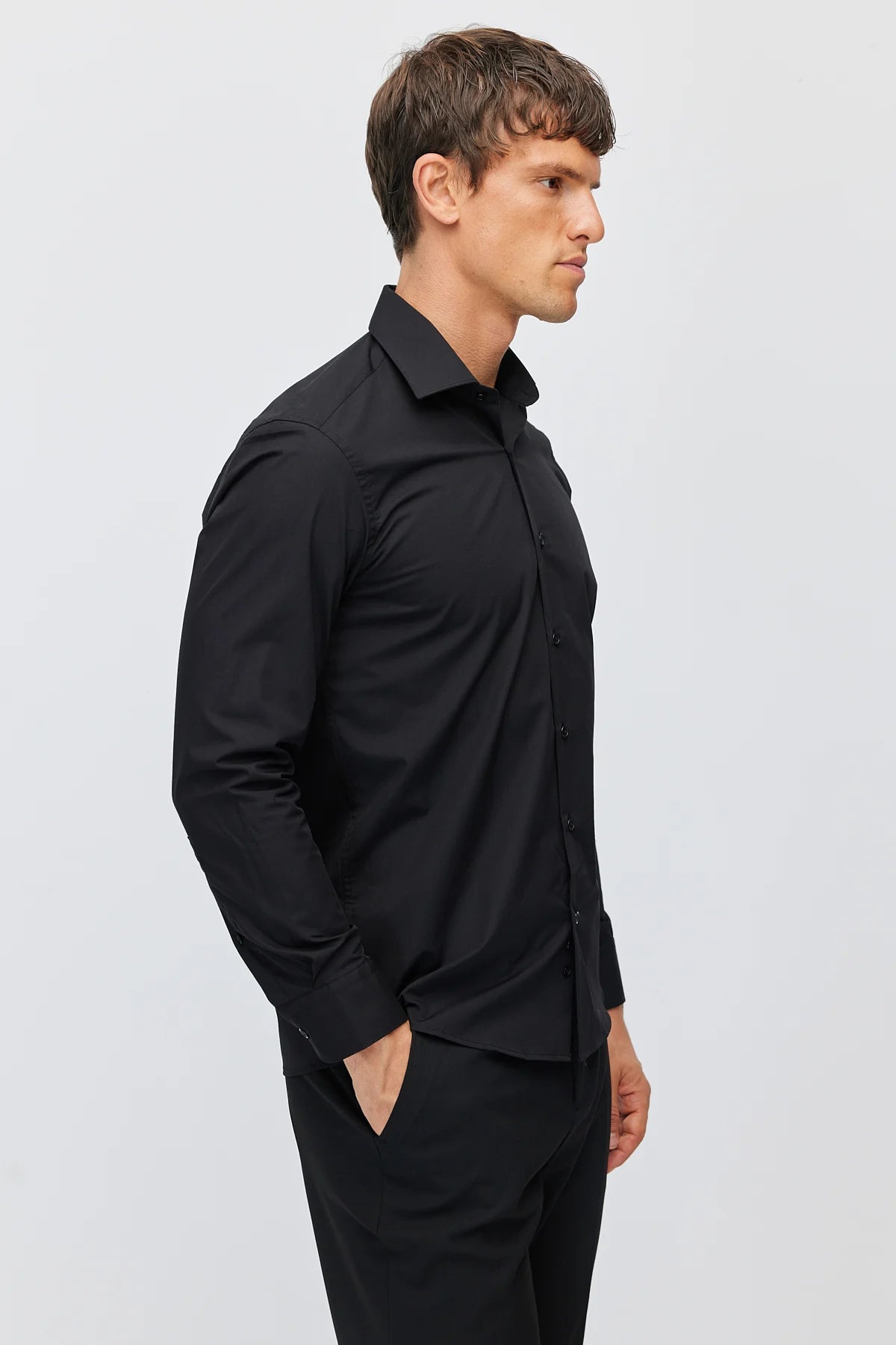 Men's Classic Collar Plain Shirt