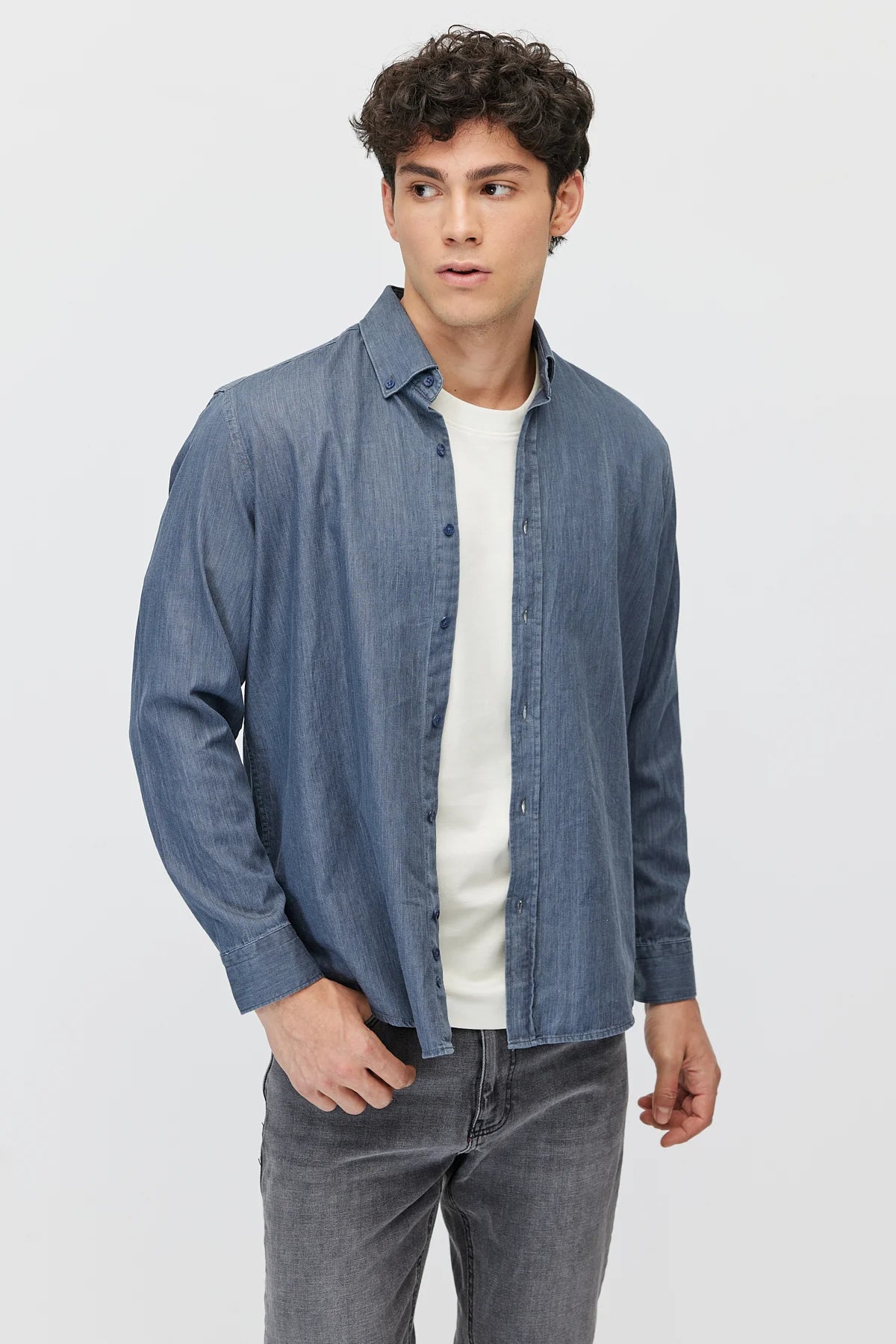 Men's washable regular shirt