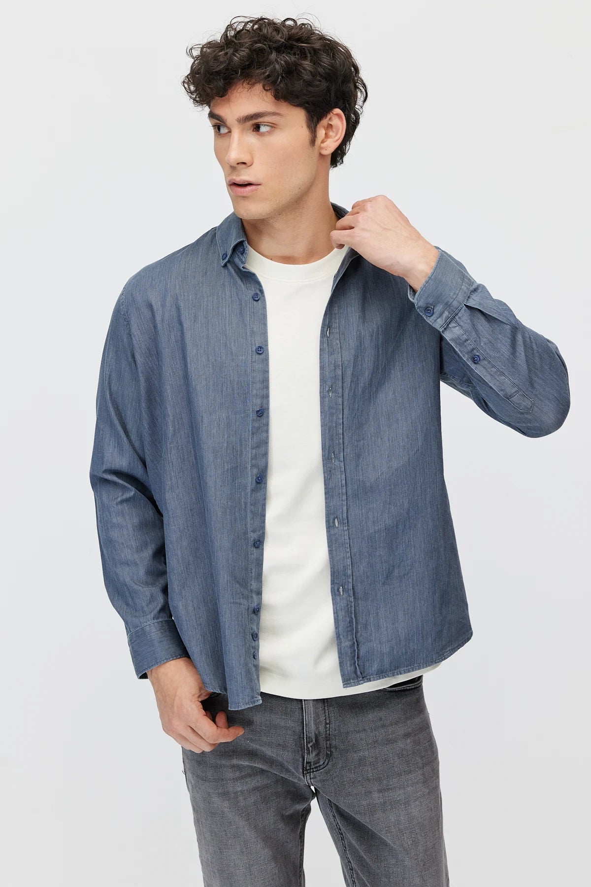Men's washable regular shirt