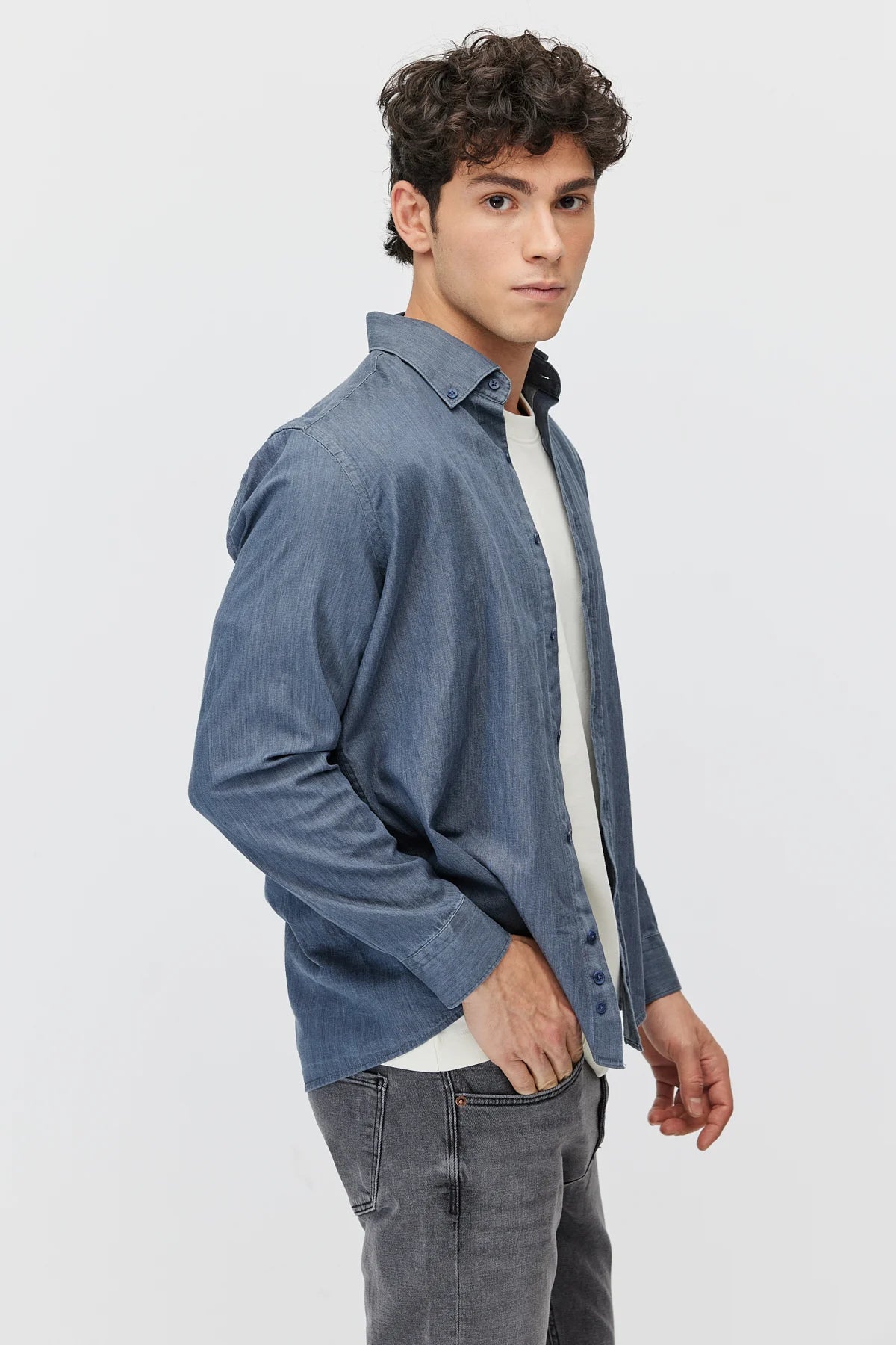 Men's washable regular shirt