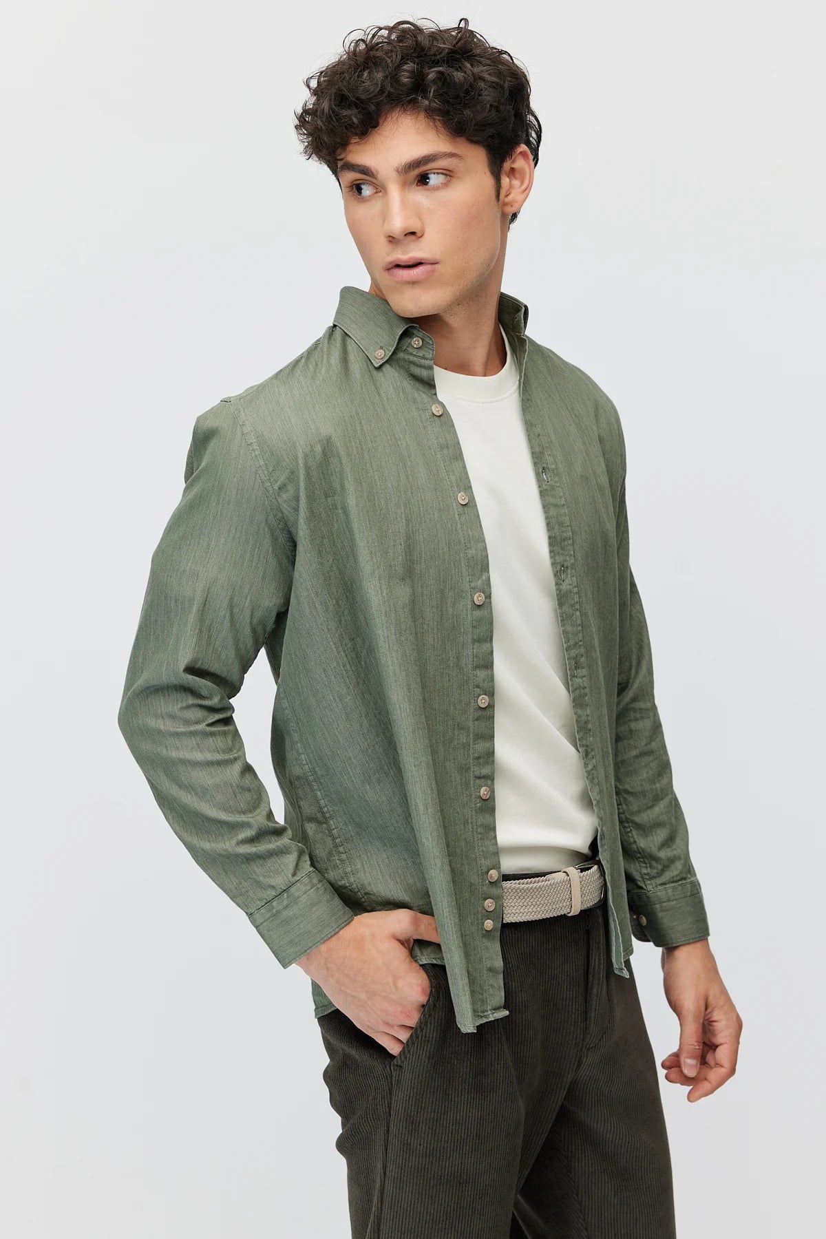 Men's washable regular shirt