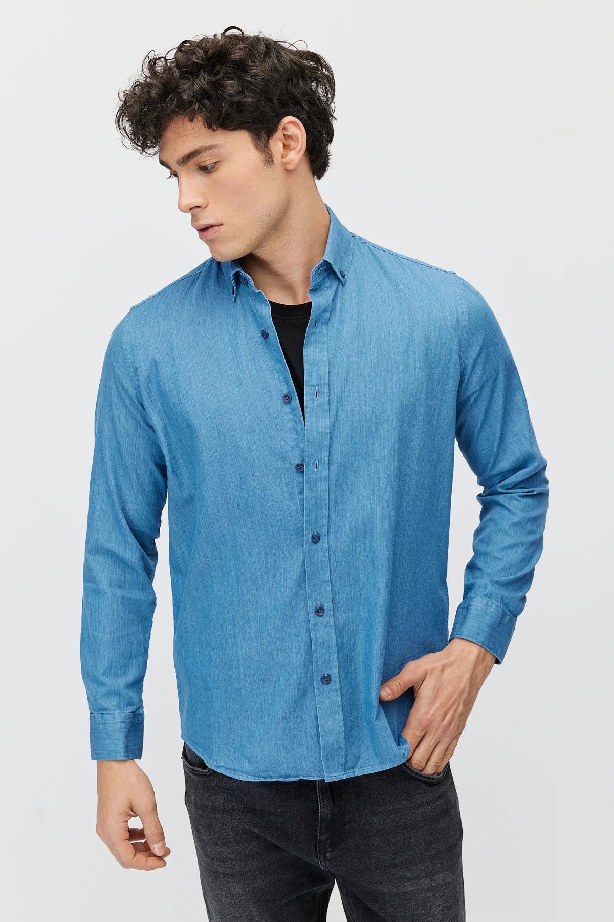 Men's washable regular shirt