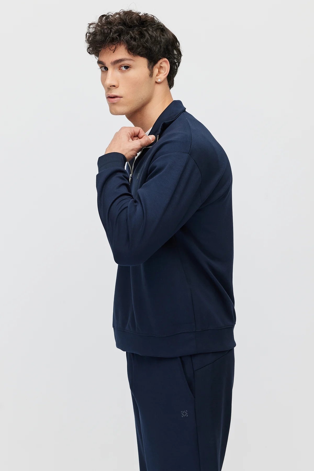 Men's Zippered Collar Sweatshirt