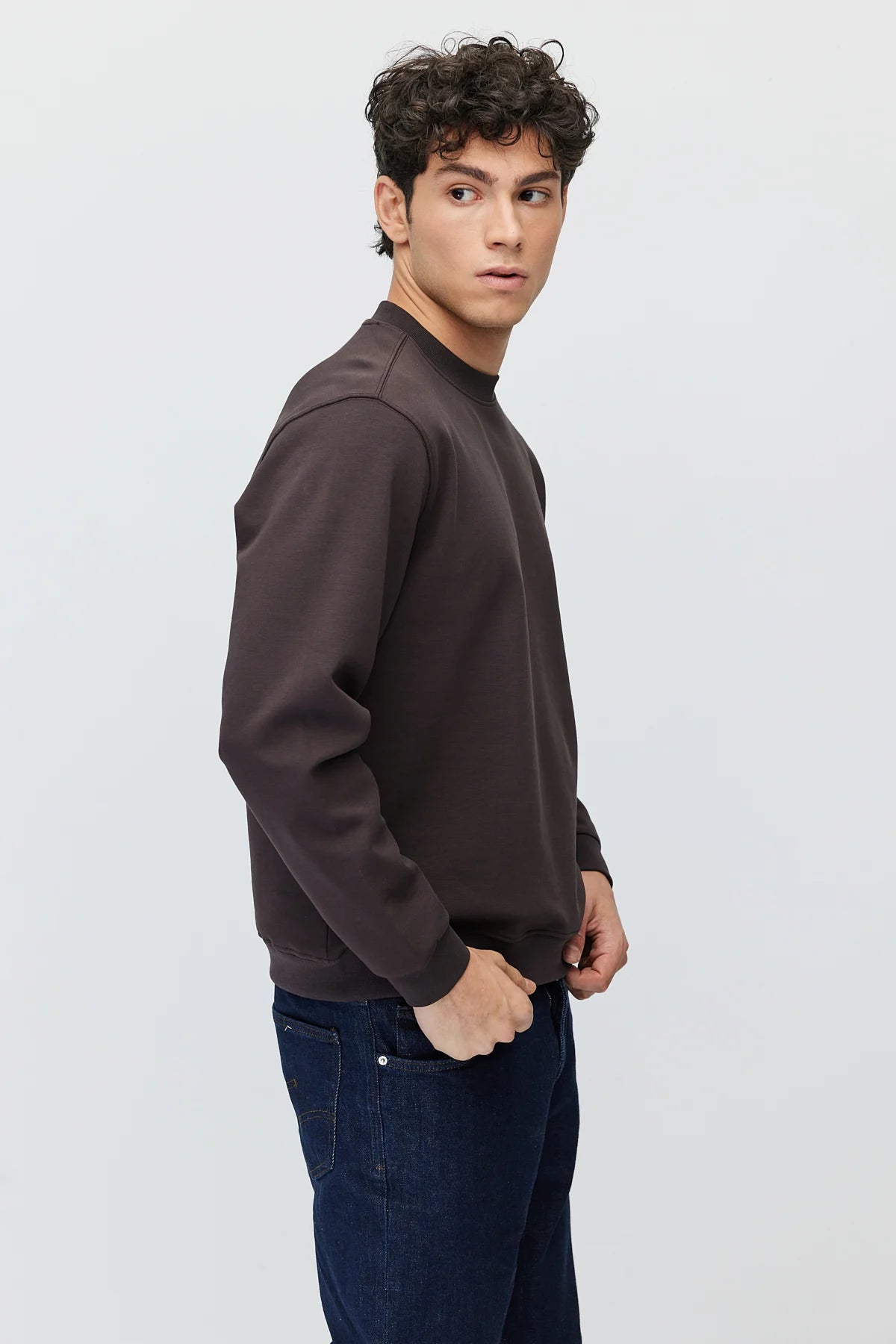 Men's Crew Neck Basic Sweatshirt