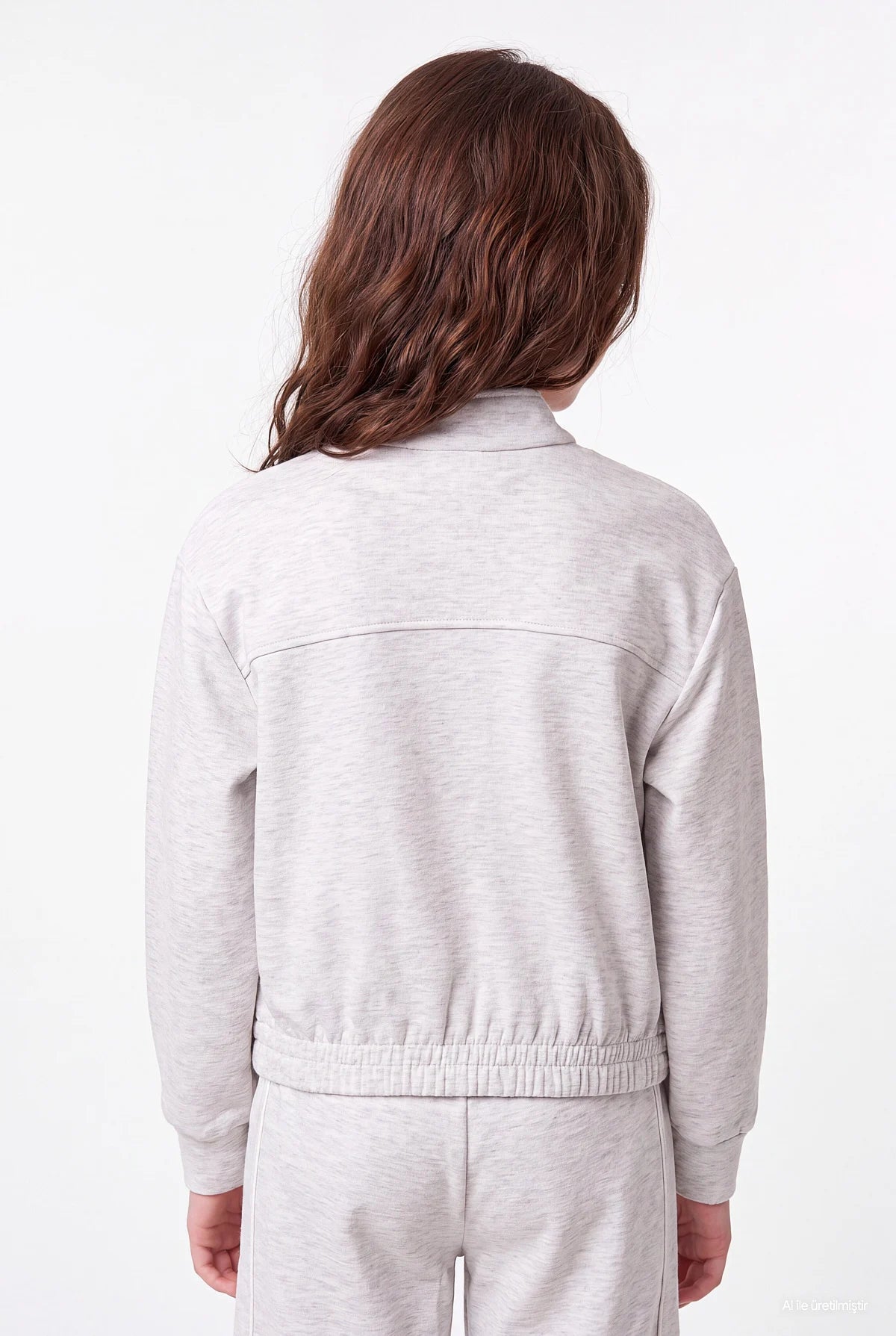 Girls' Hooded Sweatshirt with  Pocket and Zipper