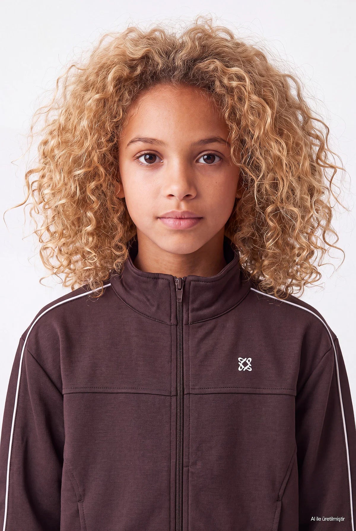 Girls' Hooded Sweatshirt with  Pocket and Zipper