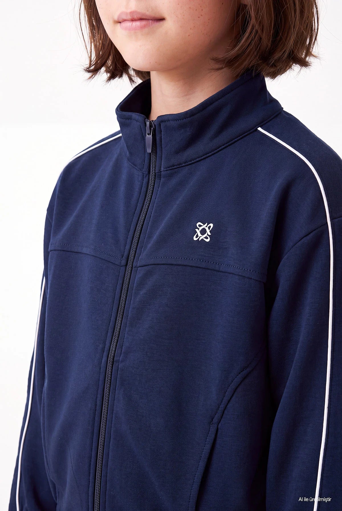 Girls' Hooded Sweatshirt with  Pocket and Zipper