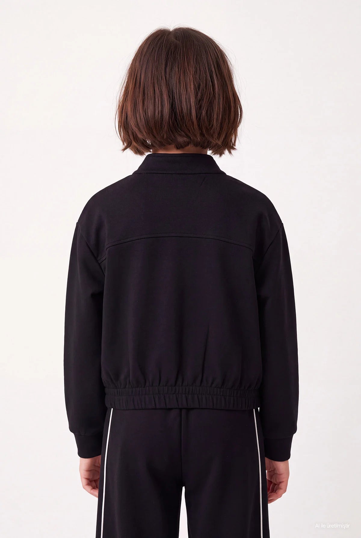 Girls' Hooded Sweatshirt with  Pocket and Zipper