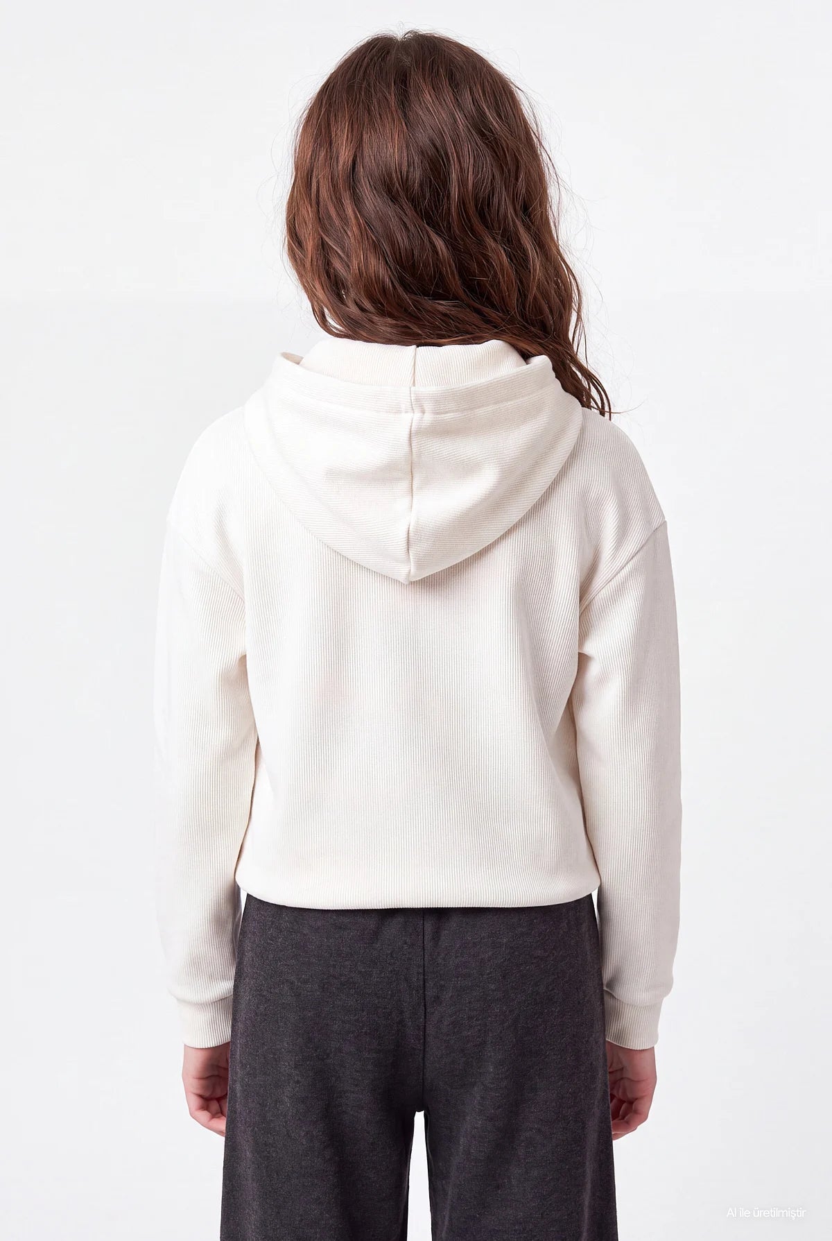 Girl's Printed Hooded Sweatshirt