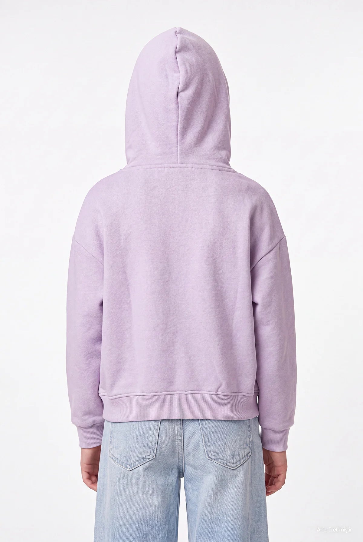 Girl's Printed Hooded Sweatshirt