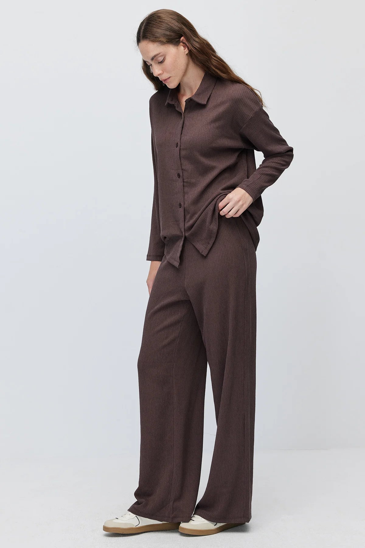 Women's elastic-waist modal trousers