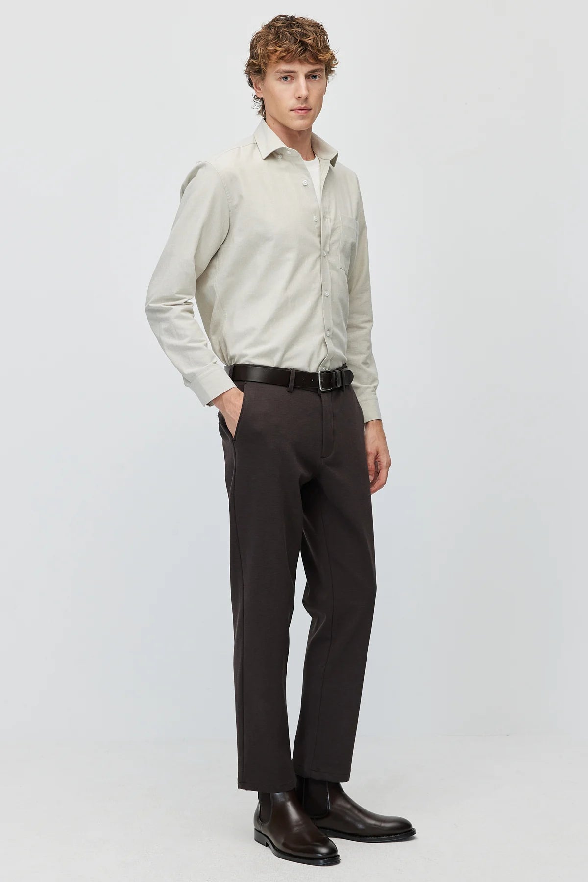 Men's Regular Straight Leg Trousers