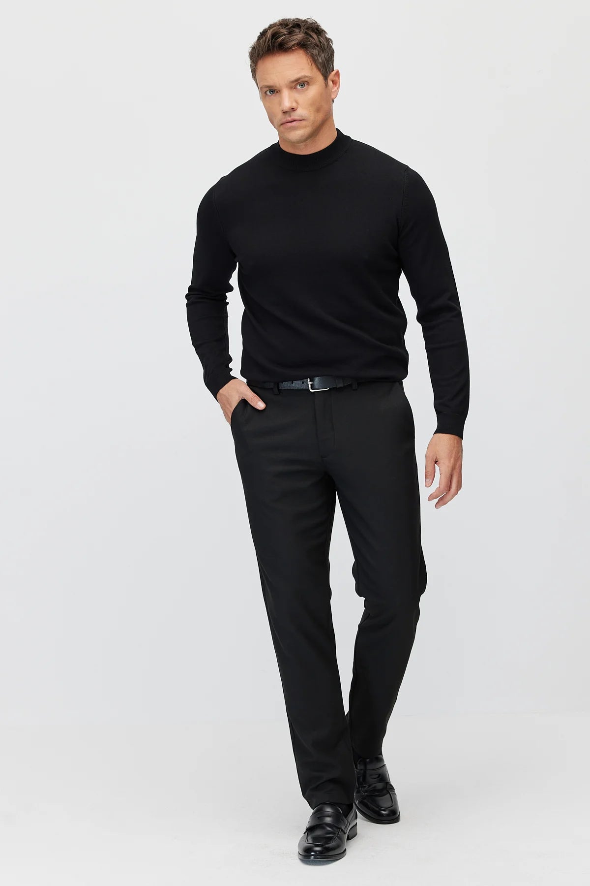 Men's elastic waist regular jogger pants
