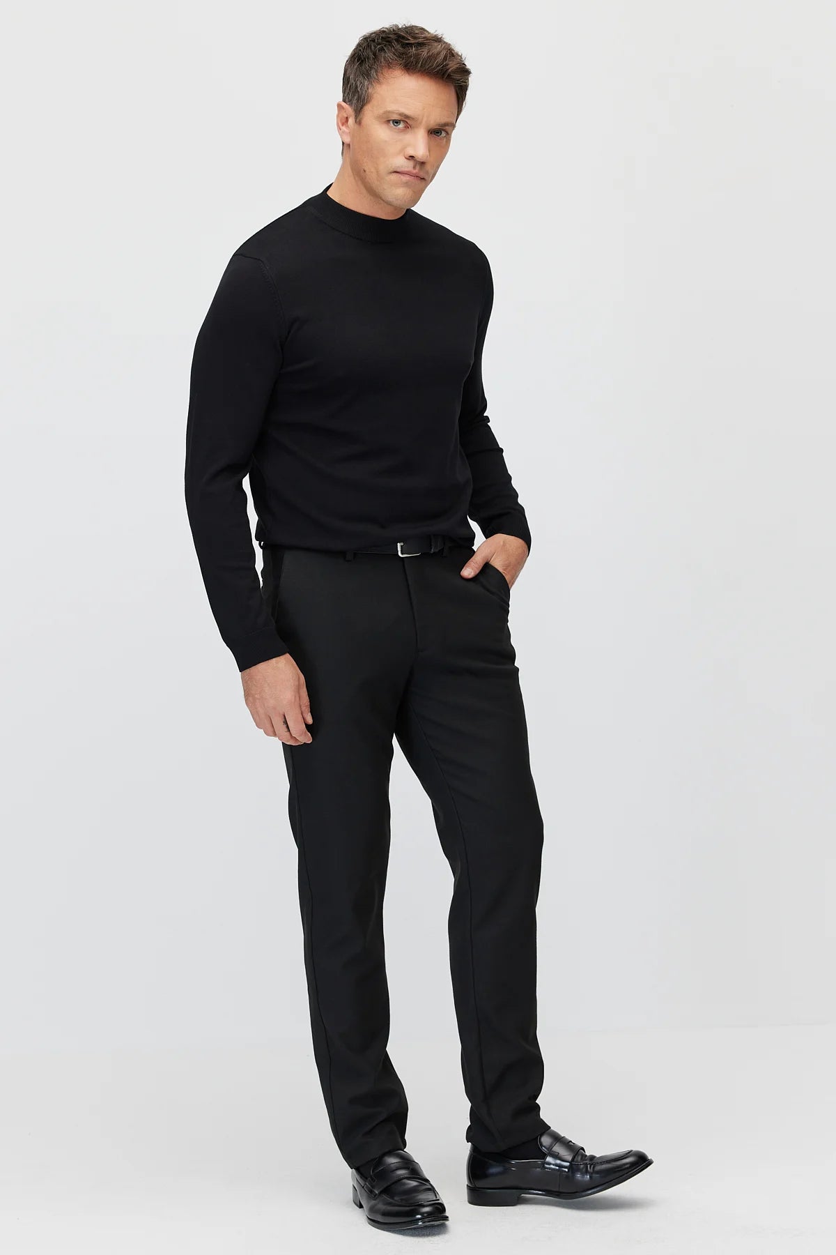 Men's elastic waist regular jogger pants