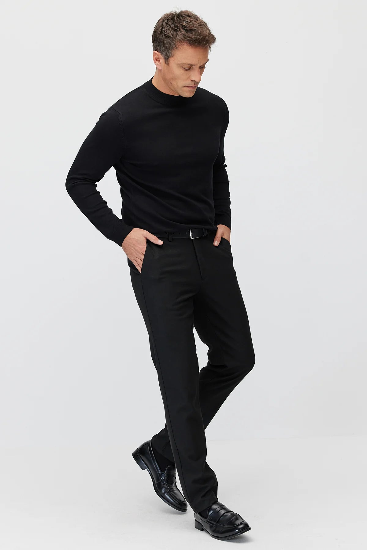 Men's elastic waist regular jogger pants