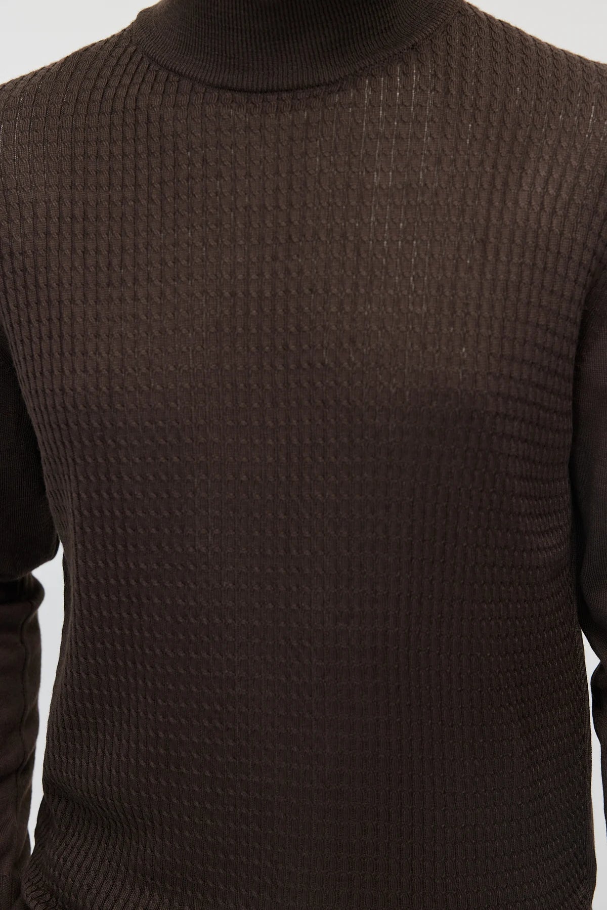 Men's Half Turtleneck Pattern Knit Sweater