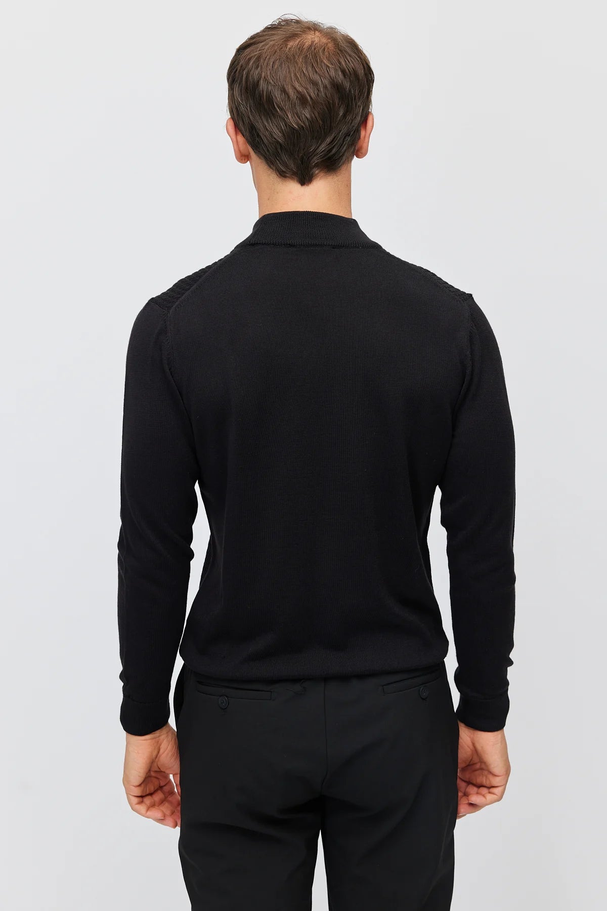 Men's Half Turtleneck Pattern Knit Sweater
