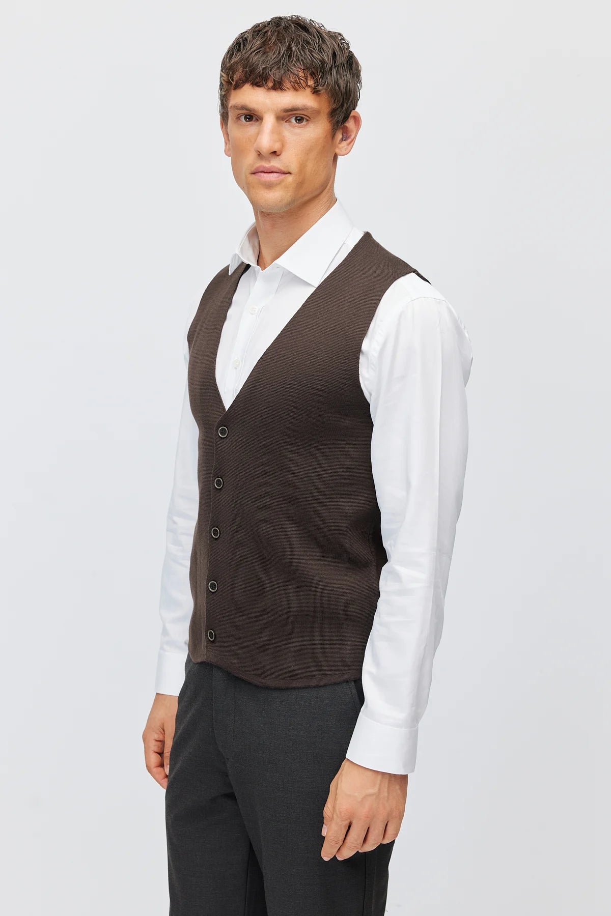 Men's Button-Down Knit Vest