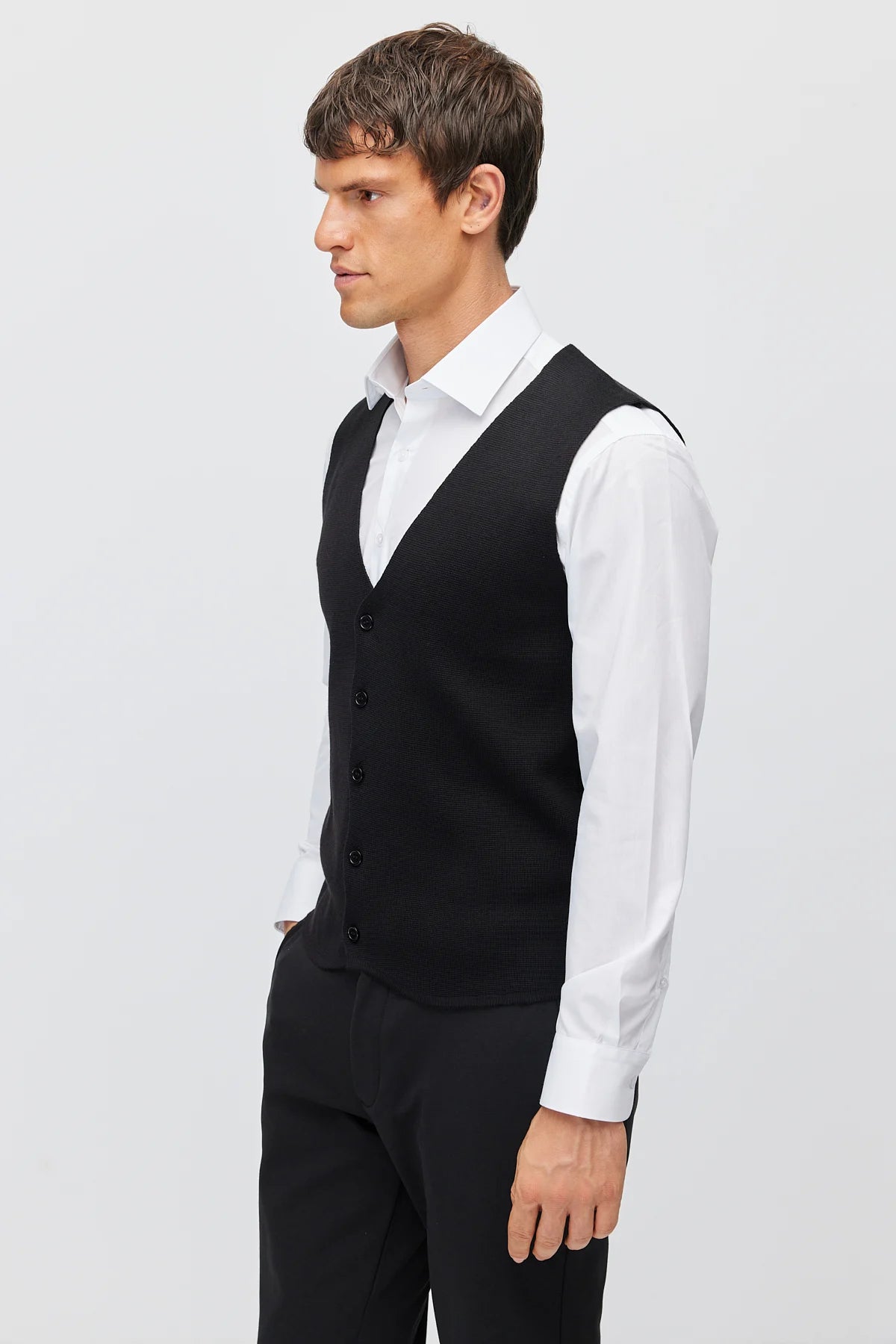 Men's Button-Down Knit Vest