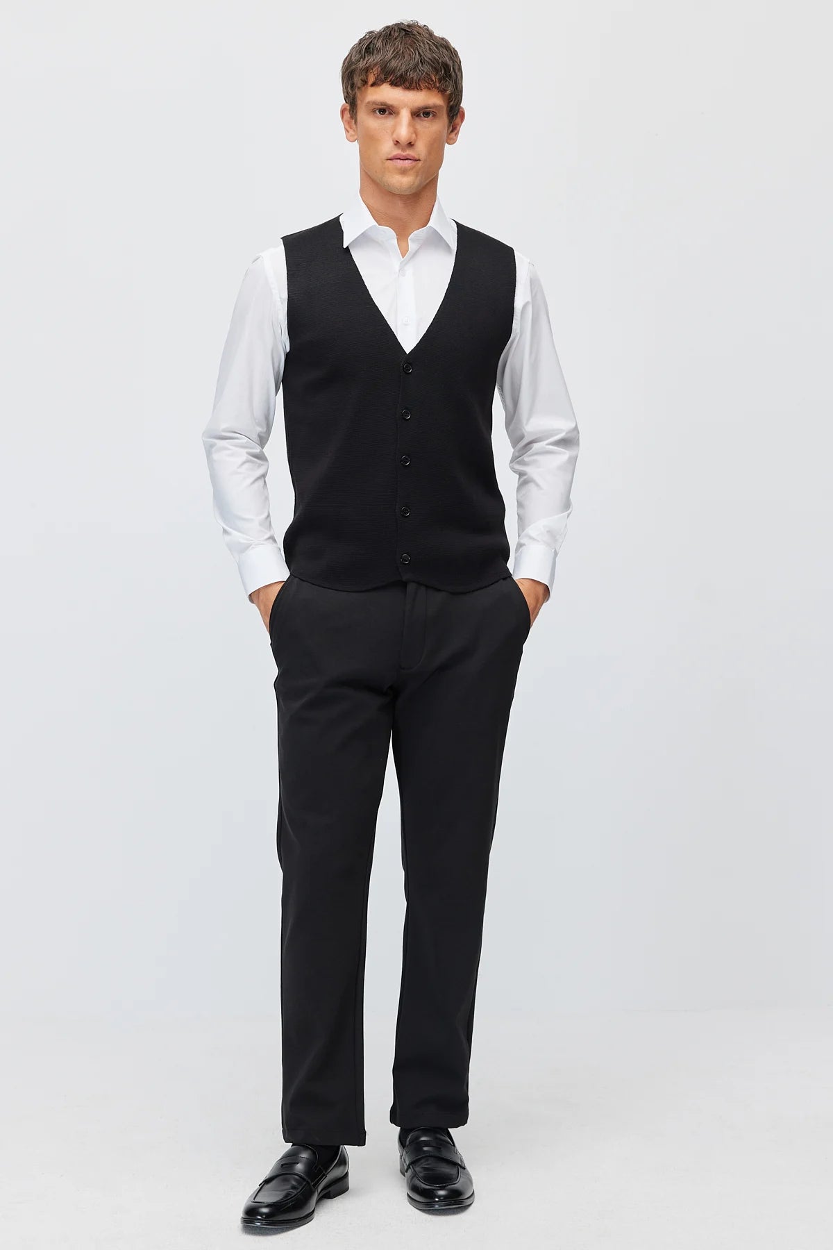 Men's Button-Down Knit Vest